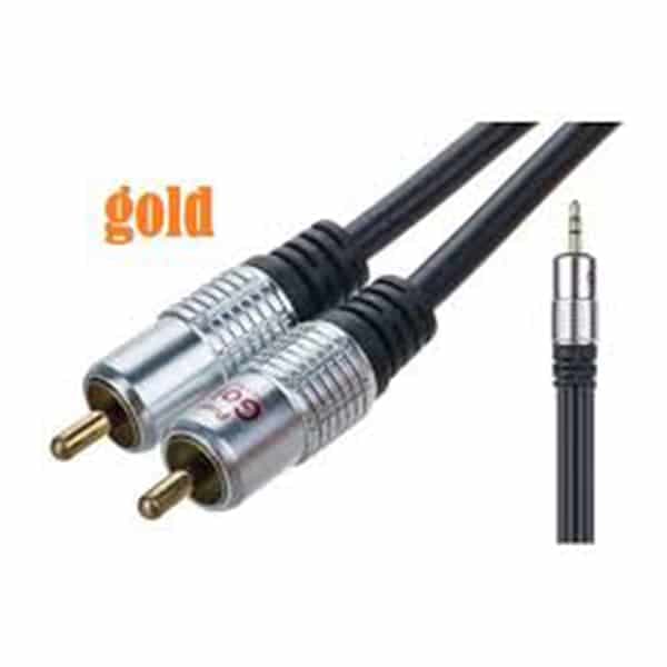 کابل یک به دو RCA پی نت مدل GOLD طول ۱٫۵ متر