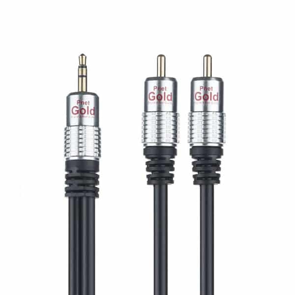 کابل یک به دو RCA پی نت مدل GOLD طول ۱٫۵ متر — تصویر ۲