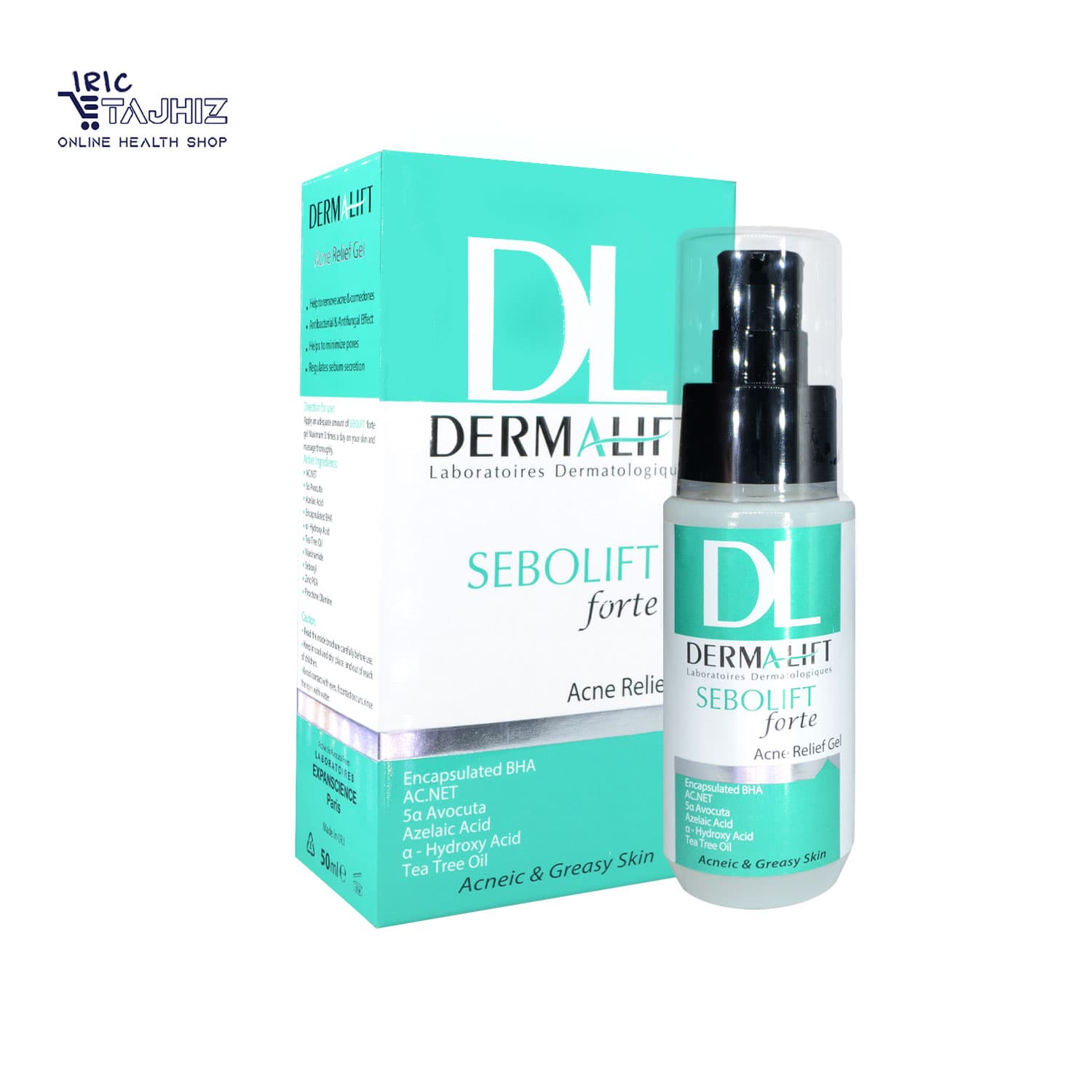 ژل پوست چرب سبولیفت فورت درمالیفت DERMALIFT حجم 50 میلی لیتر — تصویر ۲