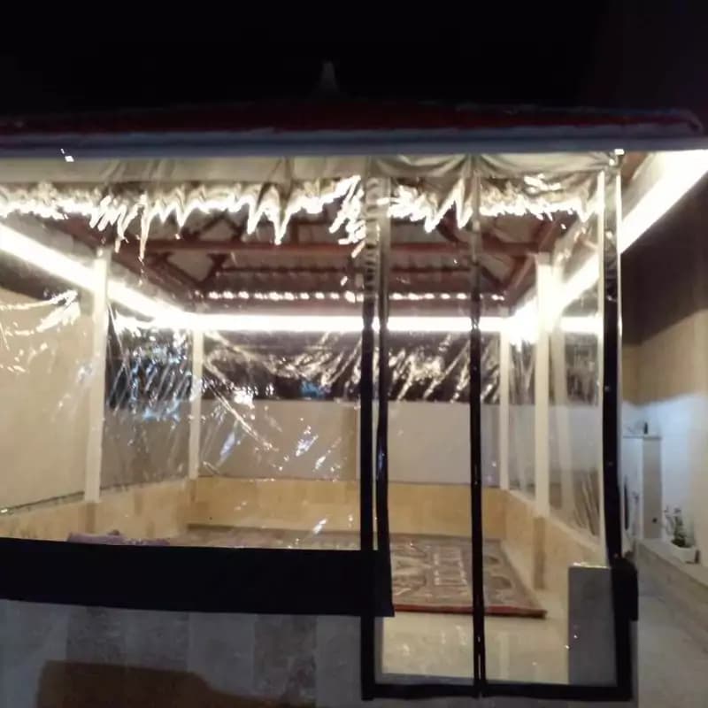 پرده سلفونی آلاچیق با برزنت — تصویر ۵