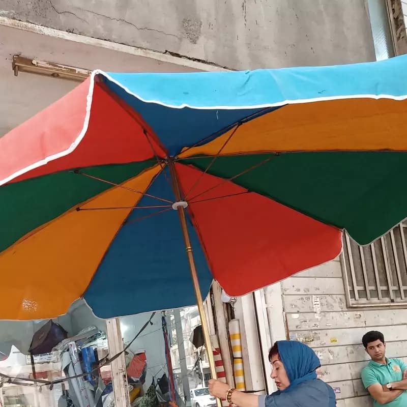 چتر سایبان برزنت 2.5 متری مناسب آفتاب چند رنگ — تصویر ۶