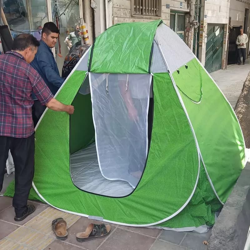 چادر مسافرتی فنری برنو و خیمه کمپی برزنتی 12 نفره — تصویر ۲