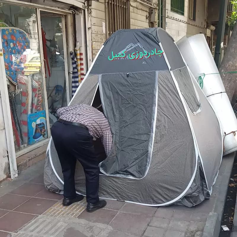 چادر مسافرتی فنری 8 نفره برزنت برنو کف ضخیم ارتفاع بلند