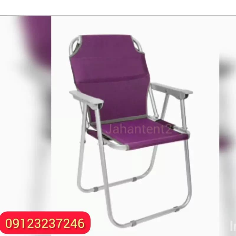 صندلی مسافرتی تاشو فوم پلاس لوله ضخیم 9فنره