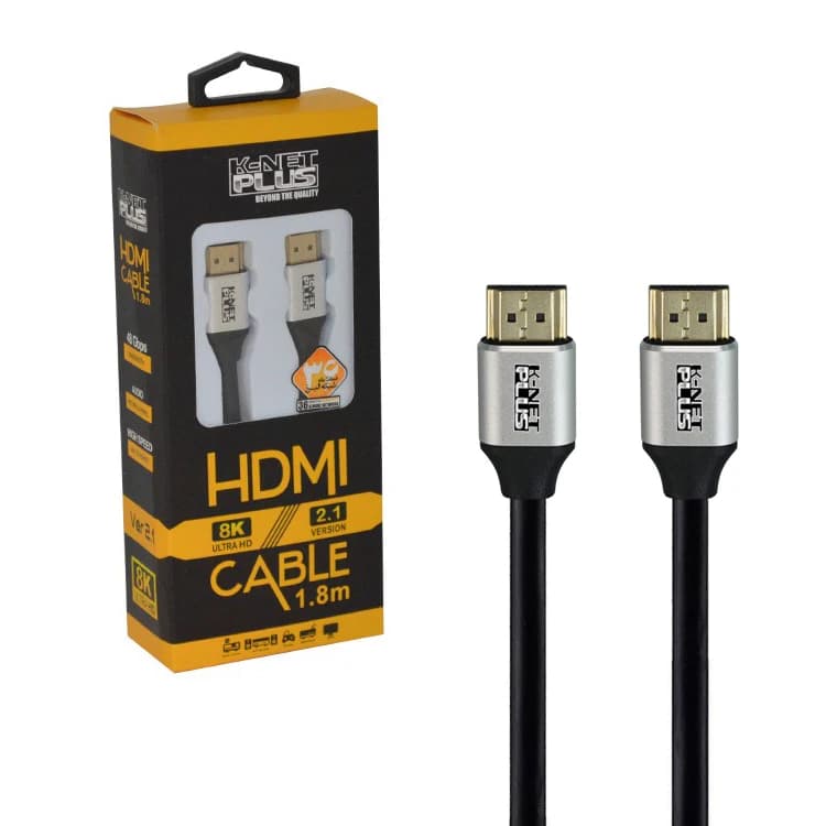 کابل HDMI V2.1 کی نت پلاس مدل KP-HC21180 طول 1.8 متر — تصویر ۲