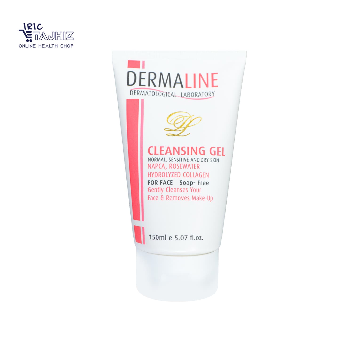 شوینده پوست خشک و حساس درمالاین DERMALINE حجم 150 میلی لیتر