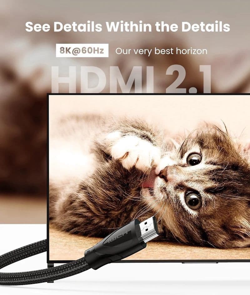 کابل HDMI یوگرین مدل HD140-80405 طول 5 متر V2.1 — تصویر ۳