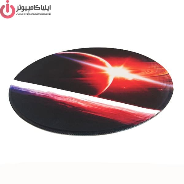 ماوس پد لیزری طرح کهکشان برند مچر مدل MR-32 سایز قطر 25 سانتی متر — تصویر ۳