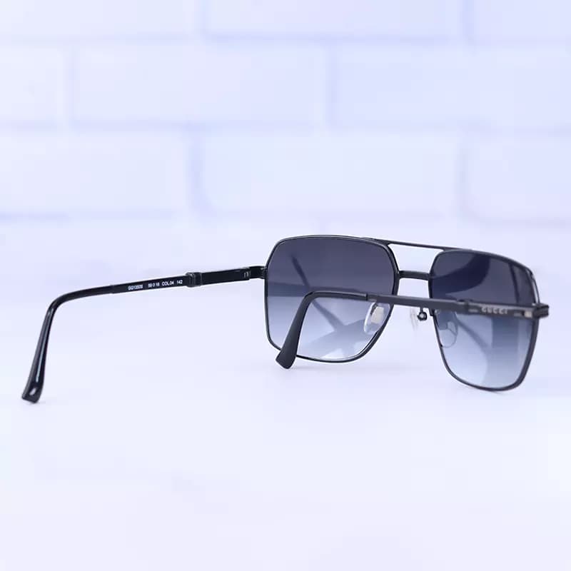 عینک آفتابی مردانه گوچی فریم مربع مشکی GG 1350/4 — تصویر ۳