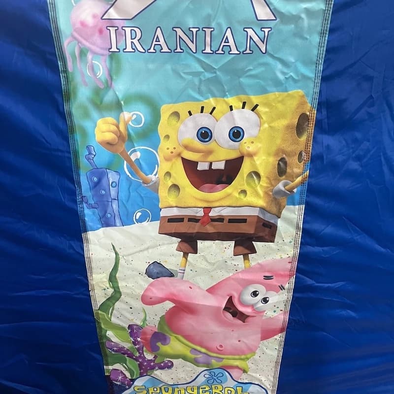 چادر بازی کودک سایز بزرگ طرح باب اسفنجی با فیلم — تصویر ۲