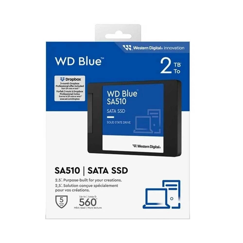 حافظه اس اس دی اینترنال وسترن دیجیتال WD BLUE SA510 ظرفیت 2 ترابایت — تصویر ۳