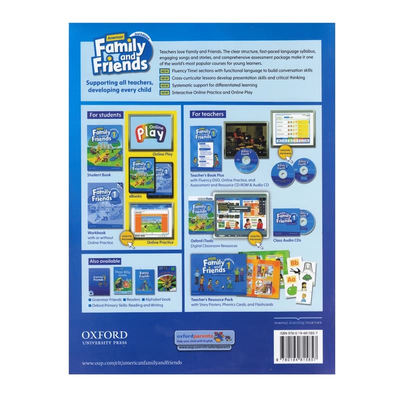 کتاب American Family And Friends 1 اثر Naomi Simmons انتشارات Oxford کد k21228 — تصویر ۲