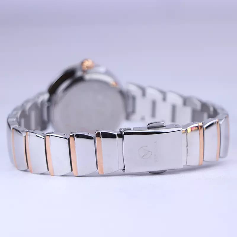 ساعت مچی ویتوریا زنانه فلزی نقره ای رزگلد صفحه سبز VT 3395/5 — تصویر ۳