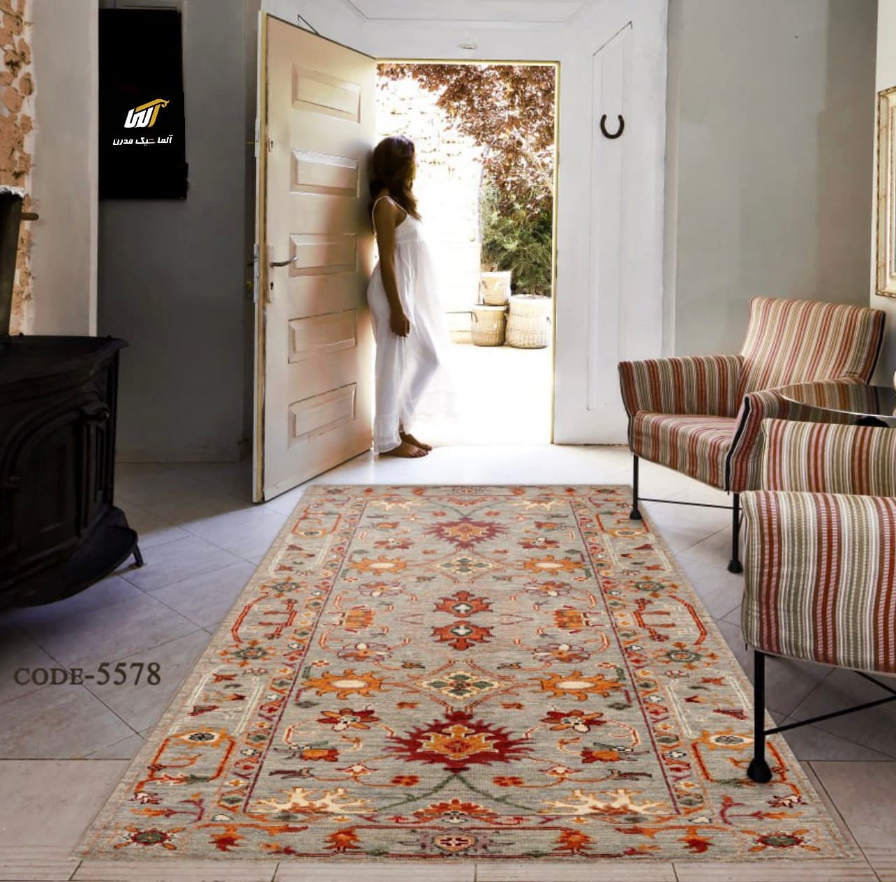 روفرشی طرح سنتی کد CRUG-TRA-354