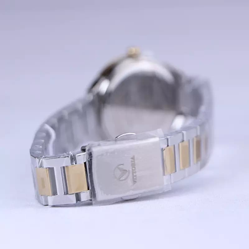 ساعت مچی ویتوریا زنانه فلزی نقره ای طلایی صفحه گرد VT 3391/1 — تصویر ۳
