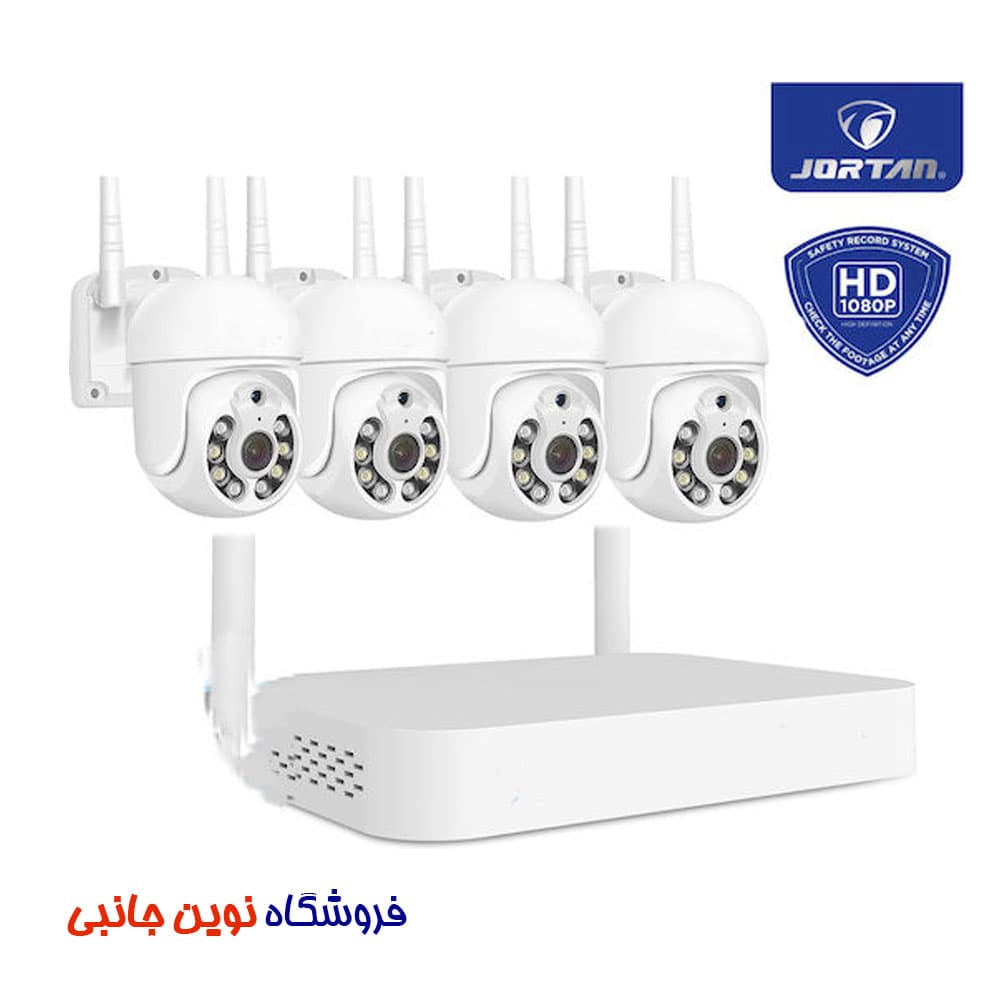 دوربین مداربسته چندتایی دارای حسگرحرارتی Jortan مدل JT-8276-4PXM ا Jortan JT-8276-4PXM Surveillance System with 4 Wireless IP Cameras 1080p (تک / عمده) — تصویر ۲