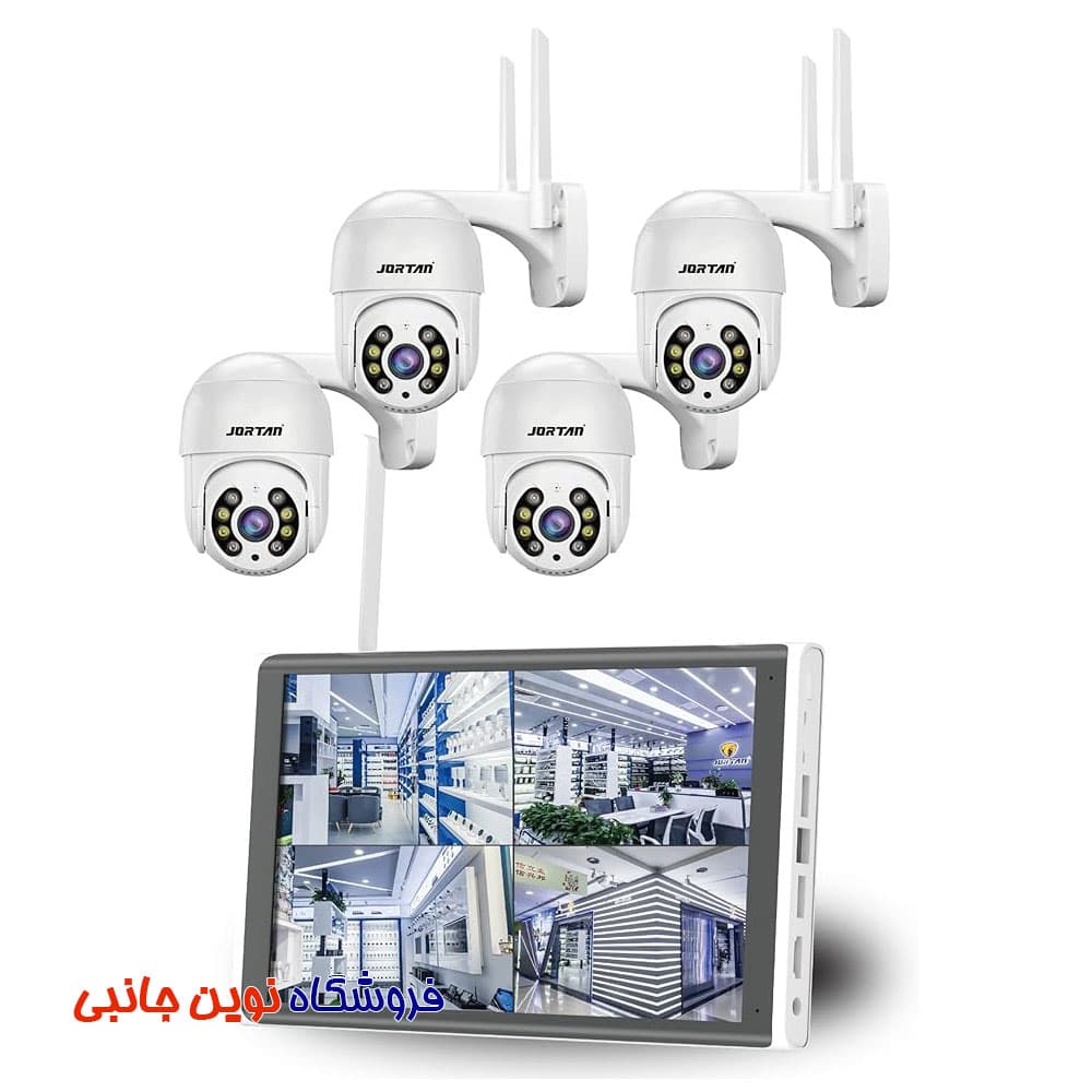 دوربین مداربسته چندتایی دارای حسگرحرارتی Jortan مدل JT-8276-4PXM ا Jortan JT-8276-4PXM Surveillance System with 4 Wireless IP Cameras 1080p (تک / عمده)