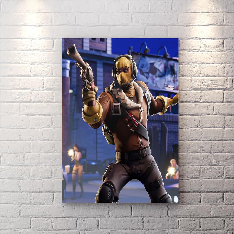 تابلو گیمینگ طرح Fortnite Raptor با تم شب BAs-9773