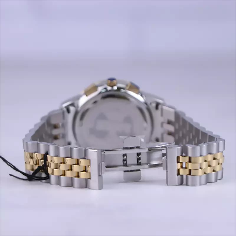 ساعت مچی لاکسمی کرنوگراف زنانه فلزی نقره ای طلایی L 8545/4 — تصویر ۲