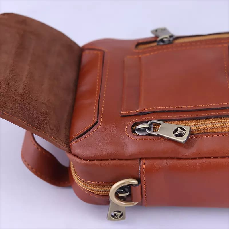 کیف دوشی چرم چرمسال کوچک کد 571 — تصویر ۳