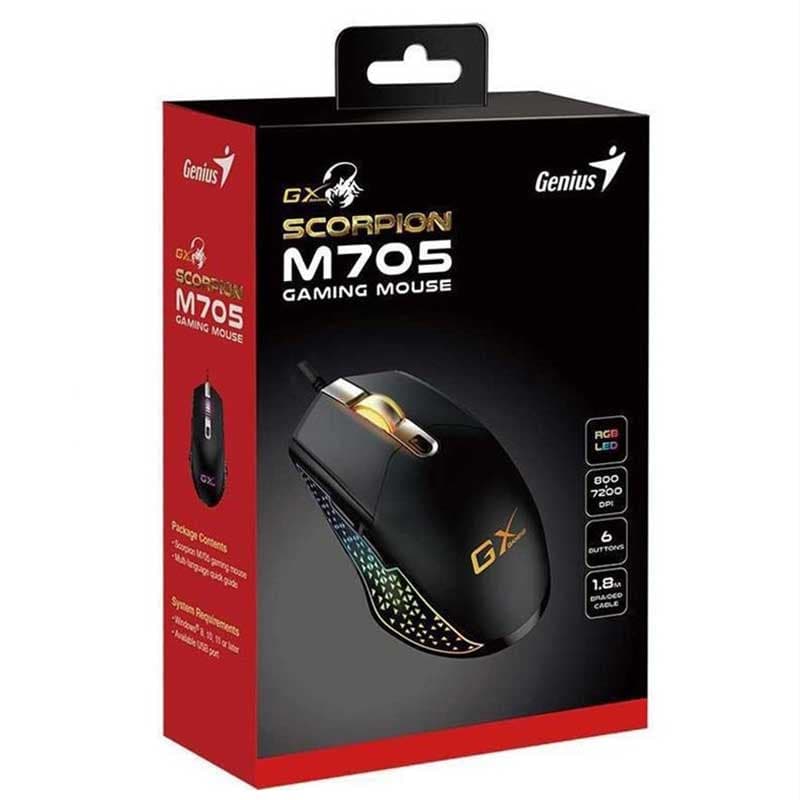 ماوس گیمینگ جنیوس مدل Genius Scorpion M705 Gaming Mouse کد 6623