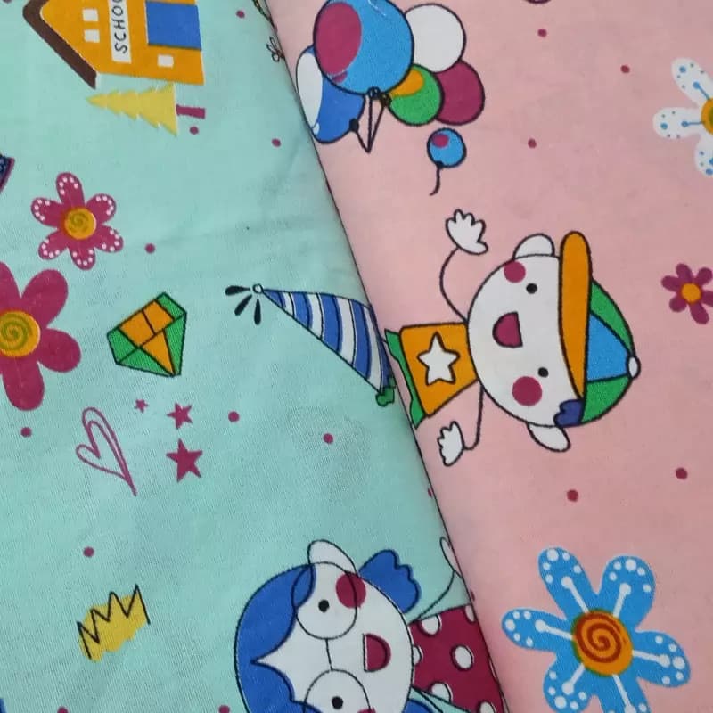 پارچه تمام نخی عرض 90 کتان نخ فیلور عروسکی کد K20434 — تصویر ۲