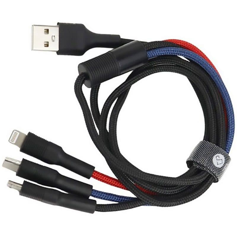 کابل ۳ سر فست شارژ ProOne PCC280 2.4A 1m ا ProOne Pcc280 2.4A 1m 3IN1 Cable کد 6821 — تصویر ۳