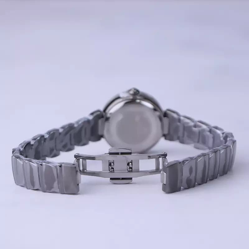 ساعت مچی الگانس زنانه فلزی صفحه آینه ای دودی ER 2178/5 — تصویر ۲