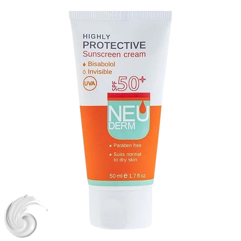 کرم ضد آفتاب نئودرم مدل Highly Protective Invisible SPF50 پوست نرمال حجم 50 میلی لیتر — تصویر ۳