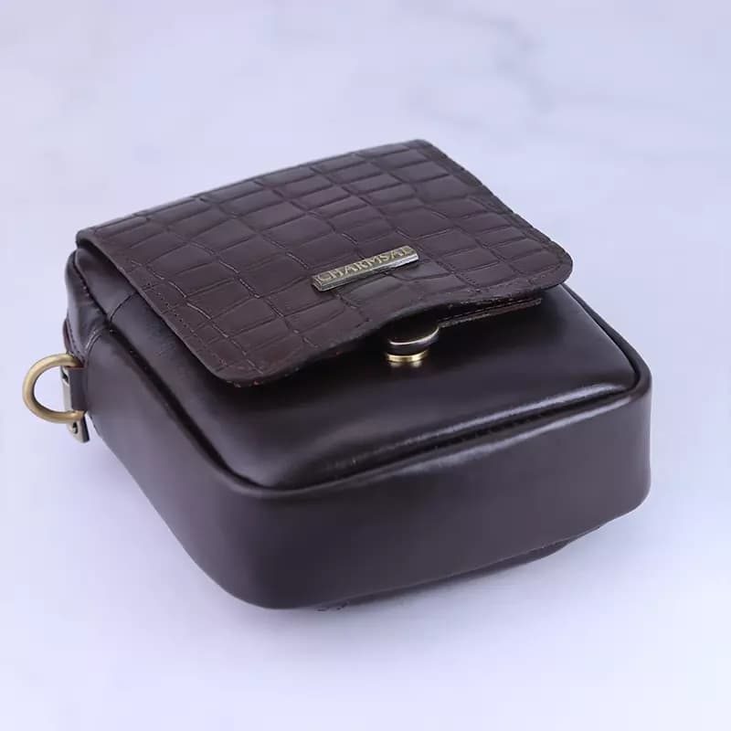 کیف دوشی چرم چرمسال پوست ماری کد 711 — تصویر ۴
