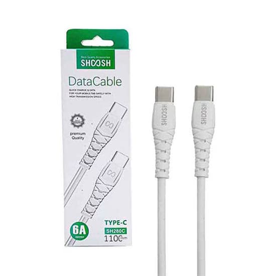کابل شارژ دو سر تایپ سی شوش SH-280C به طول 110 سانتی متر — تصویر ۲