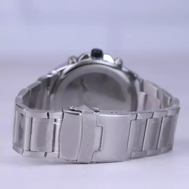 ساعت مچی کرست مردانه فلزی نقره ای صفحه مشکی 6255/2 — تصویر ۴