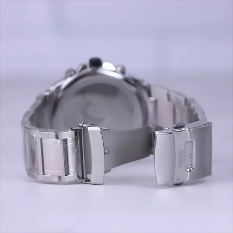 ساعت مچی کرست مردانه فلزی نقره ای صفحه مشکی 6255/2 — تصویر ۳