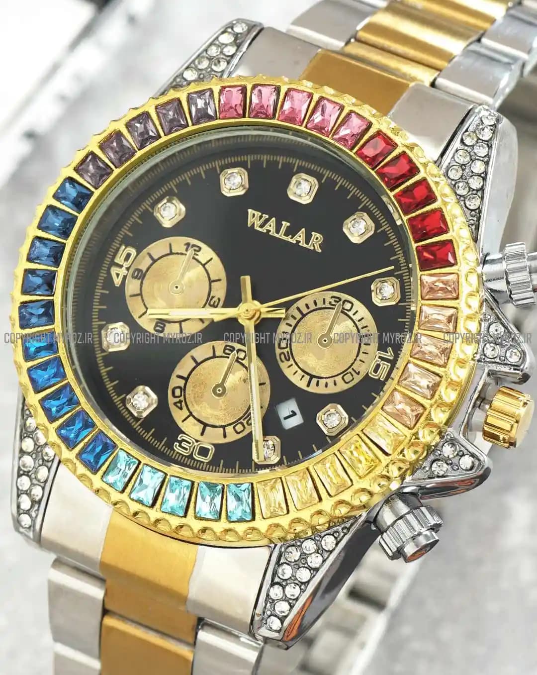 ساعت مچی مردانه والار WALAR طرح DIAMOND مدل 2124 — تصویر ۴