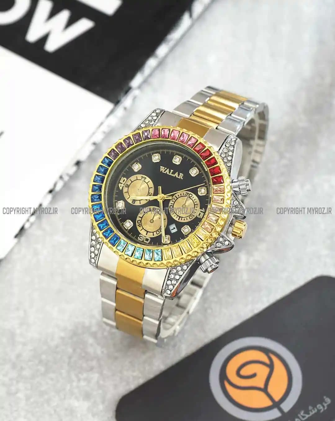 ساعت مچی مردانه والار WALAR طرح DIAMOND مدل 2124 — تصویر ۳