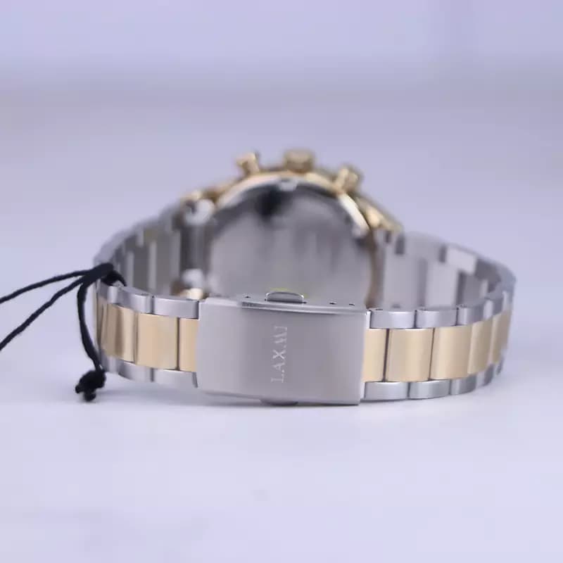 ساعت مچی لاکسمی زنانه فلزی نقره ای طلایی کرنوگراف L 8120/5 — تصویر ۳