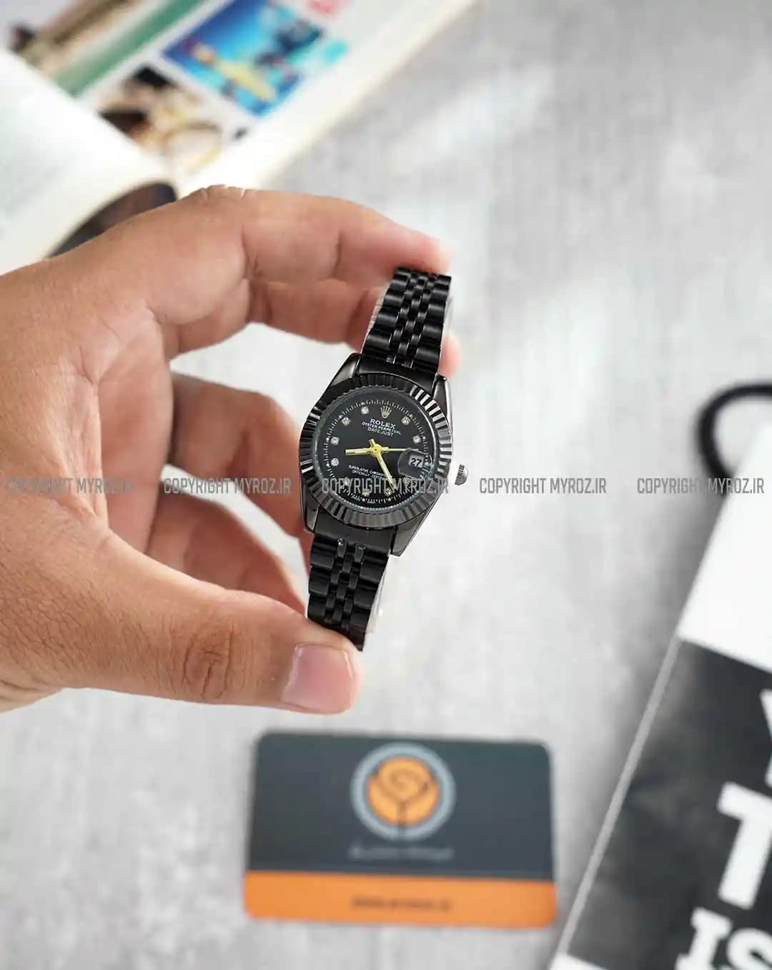 ساعت مچی زنانه رولکس ROLEX طرح دیت جاست مدل 2115 — تصویر ۲