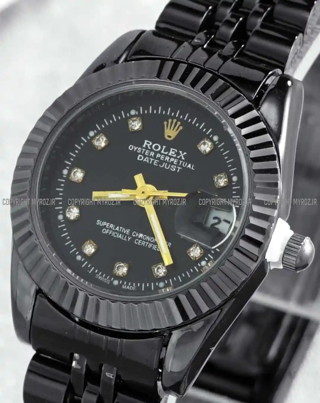 ساعت مچی زنانه رولکس ROLEX طرح دیت جاست مدل 2115 — تصویر ۴
