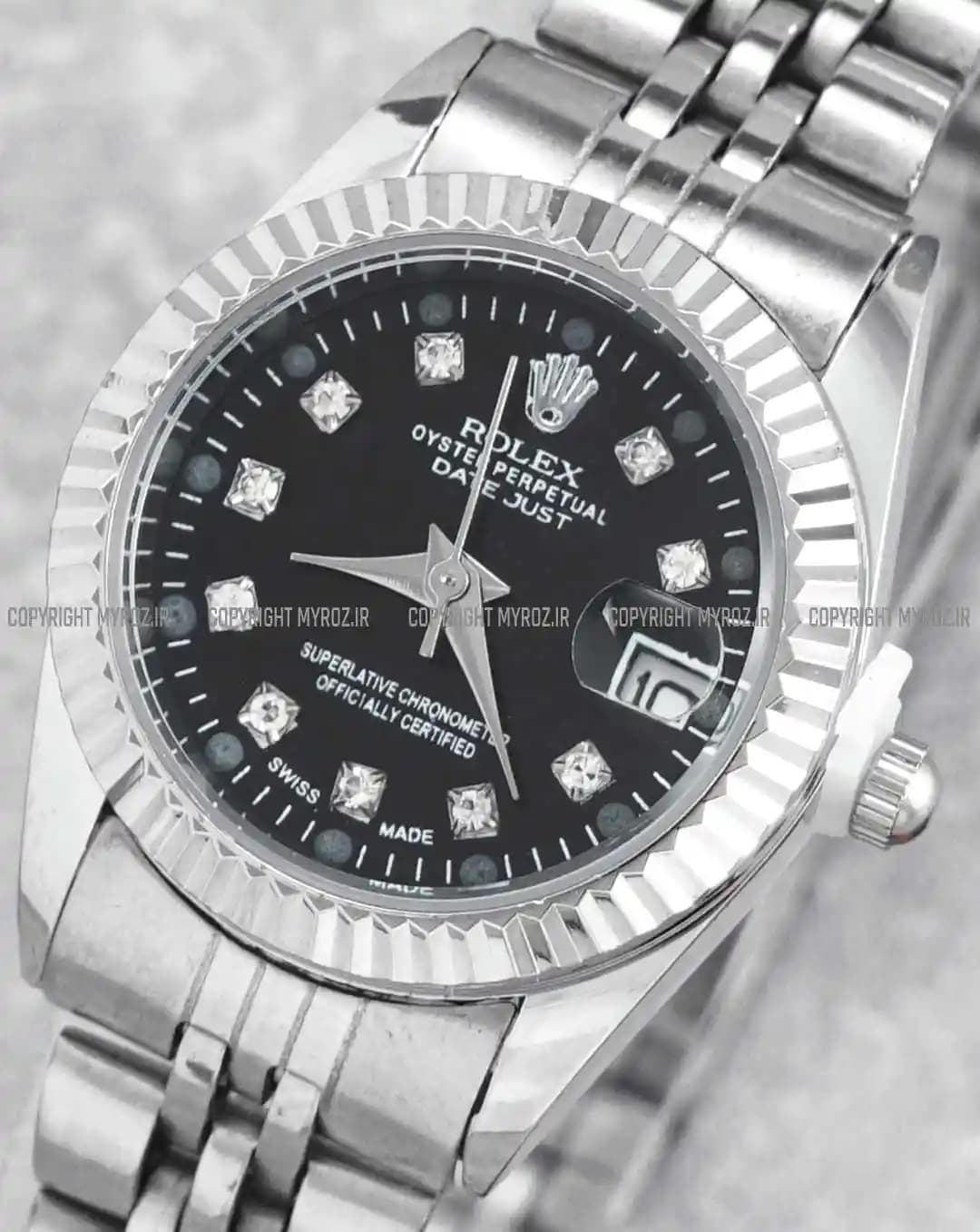 ساعت مچی زنانه رولکس ROLEX طرح دیت جاست مدل 2103 — تصویر ۴