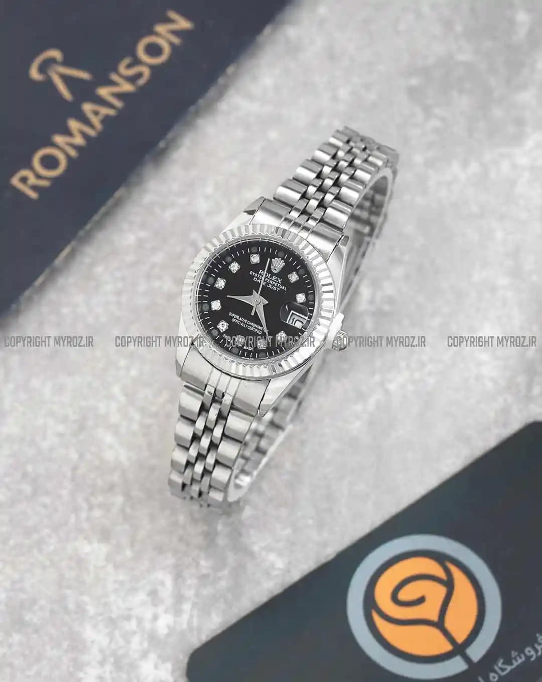 ساعت مچی زنانه رولکس ROLEX طرح دیت جاست مدل 2103 — تصویر ۳