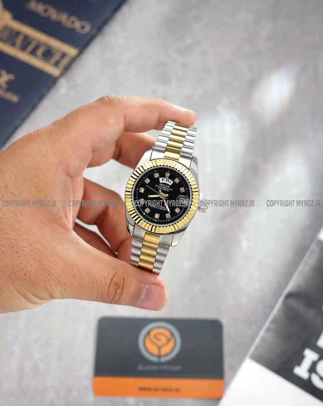 ساعت مچی زنانه رولکس ROLEX طرح DAY DATE مدل 2085 — تصویر ۲