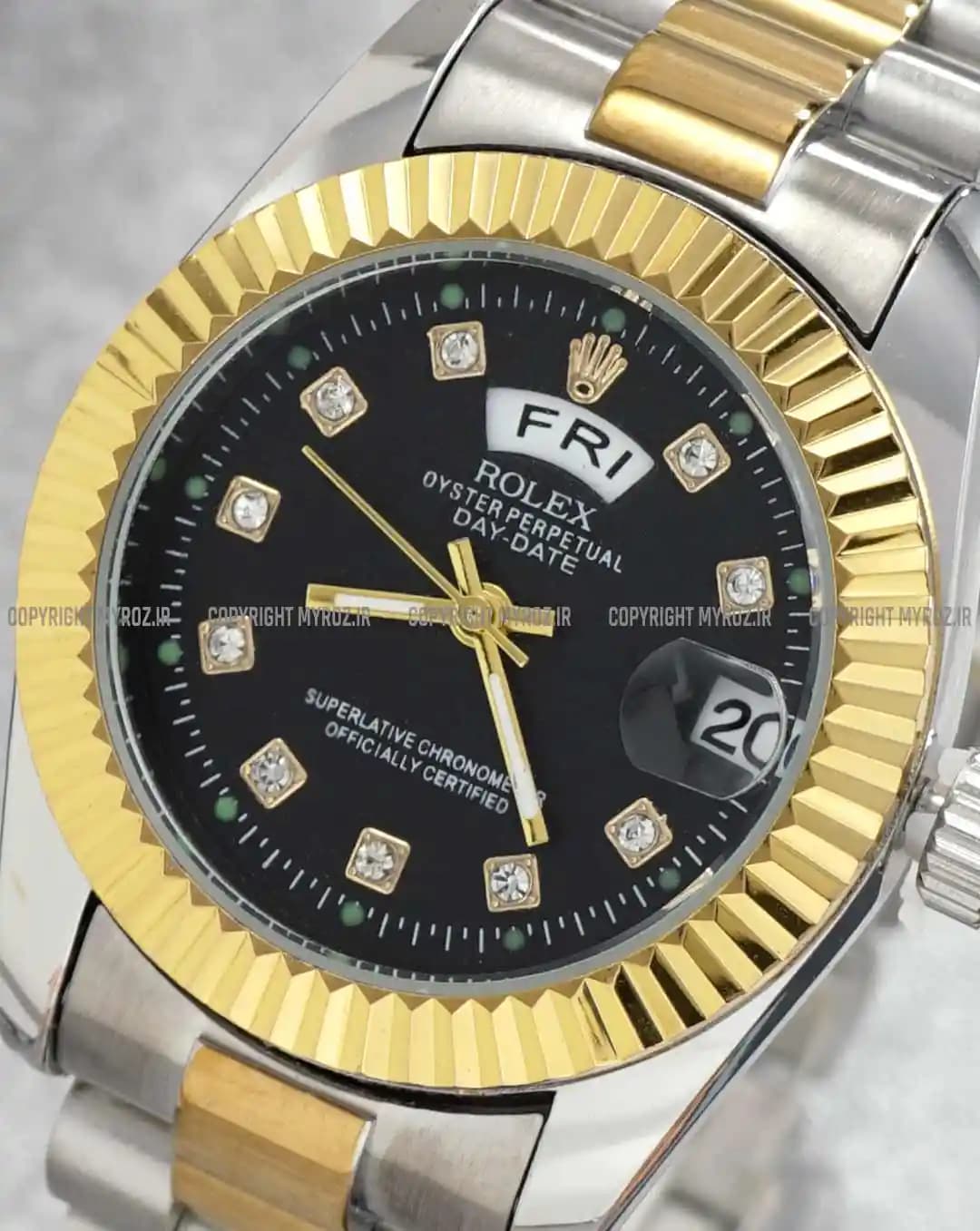 ساعت مچی زنانه رولکس ROLEX طرح DAY DATE مدل 2085 — تصویر ۴