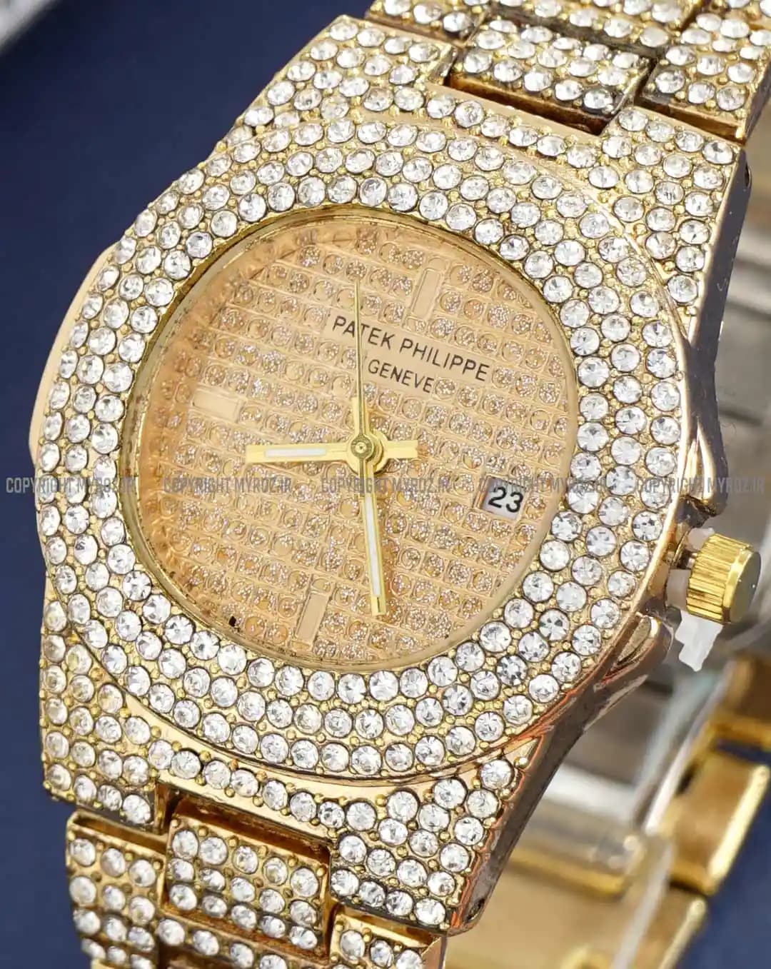 ساعت مچی زنانه فول نگین PATEK PHILIPPE مدل 2069 — تصویر ۴