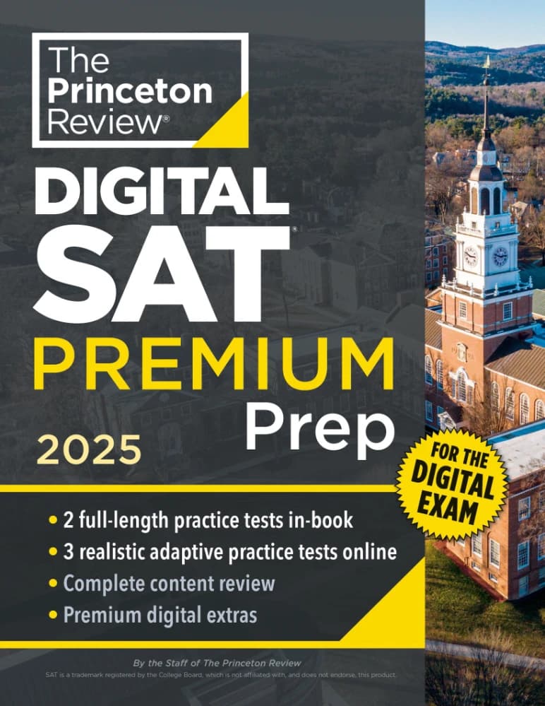 کتاب Princeton Review Digital SAT Premium Prep 2025 (راهنمای پریمیوم آزمون دیجیتال SAT 2025) نسخه انگلیسی PDF | پرینستون ریویو