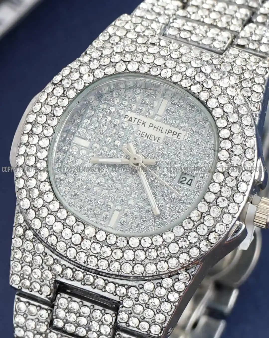 ساعت مچی زنانه فول نگین PATEK PHILIPPE مدل 2068 — تصویر ۴
