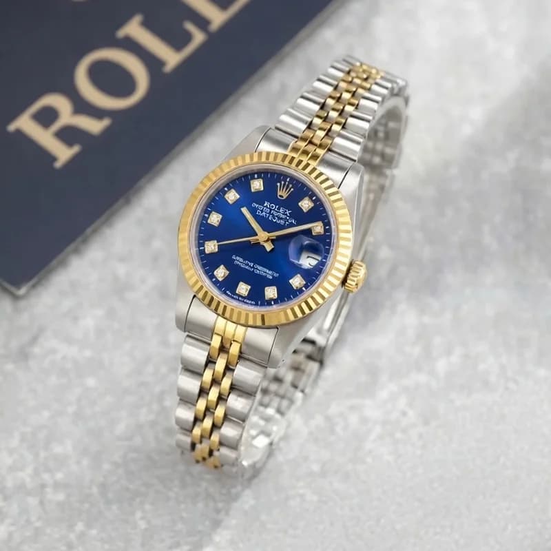 ساعت مچی زنانه رولکس ROLEX طرح دیت جاست مدل 2060 — تصویر ۷
