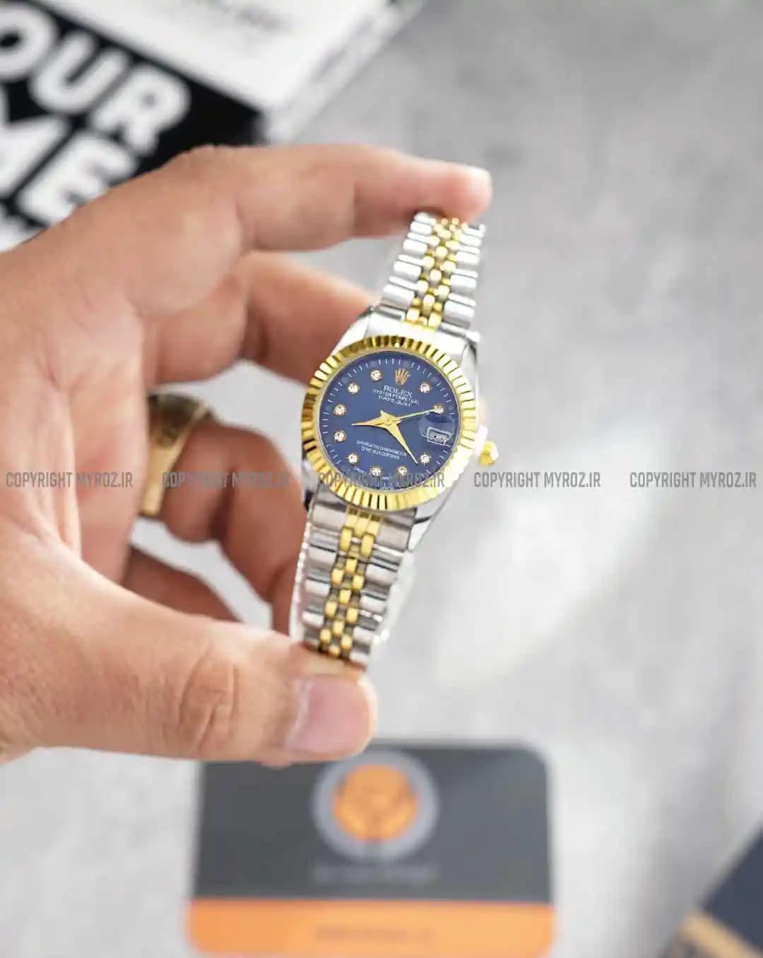 ساعت مچی زنانه رولکس ROLEX طرح دیت جاست مدل 2060 — تصویر ۲