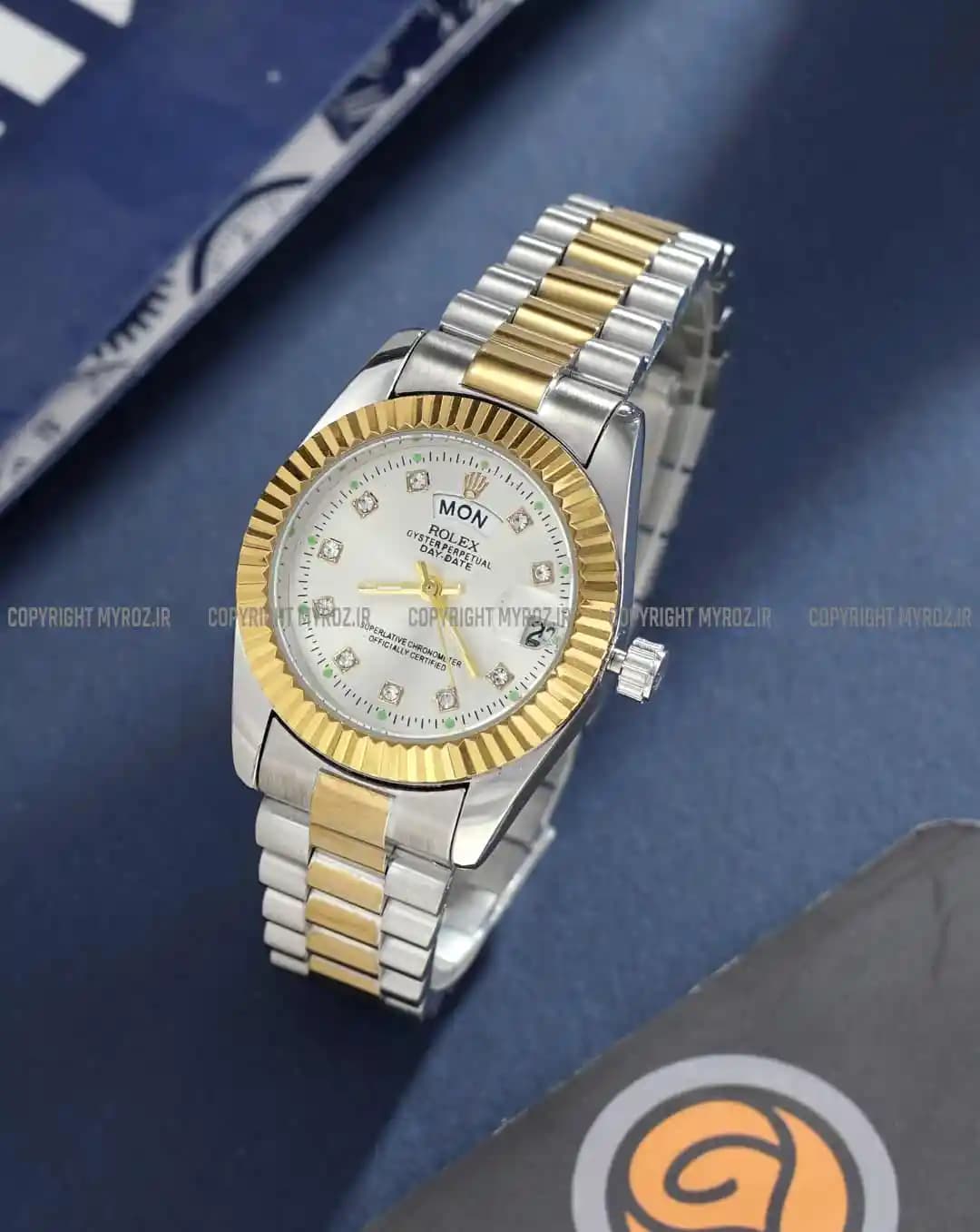 ساعت مچی زنانه رولکس ROLEX طرح DAY DATE مدل 2057 — تصویر ۳