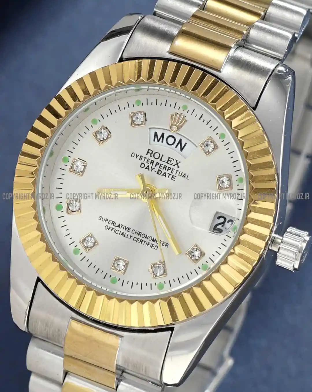 ساعت مچی زنانه رولکس ROLEX طرح DAY DATE مدل 2057 — تصویر ۴