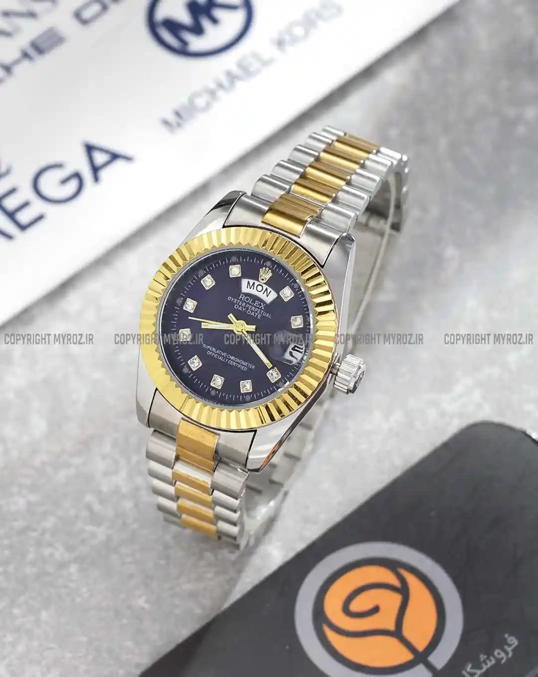 ساعت مچی زنانه رولکس ROLEX طرح DAY DATE مدل 2054 — تصویر ۳